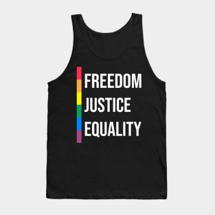 'Freedom. Justice. Equality' Social Inclusion Shirt Tank Top